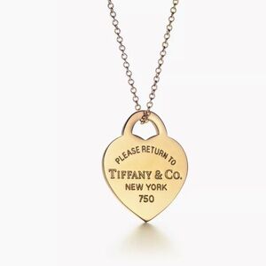 Tiffany & Co. Gold Heart Pendant Necklace